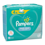 PAMPERS vlhčené obrúsky Fresh Clean 4 × 52 ks