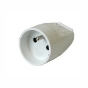 Zásuvka spojovacia, priama biela