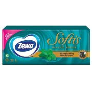 Zewa Softis papierové vreckovky 4-vrstvové Menthol Breeze 10 x 9 ks