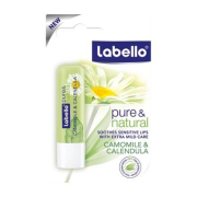 LABELLO Pure & Natural Camomile, hydratačný balzam na pery 4,8g