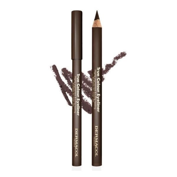 Dermacol True colour Drevená ceruzka na oči Brown 4 g, 02 Brown