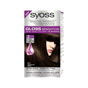 Syoss Gloss Sensation, Šetrná farba na vlasy s posilňovačom farby a krémom pre lesk, odtieň 3-1