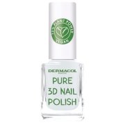 Dermacol Prírodný lak na nechty Pure 3D, 2 Absolute White 11 ml