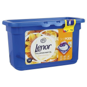 LENOR 3v1 Silk Orchid, gélové kapsuly na farebné prádlo 14 praní