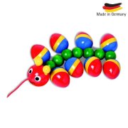 Walter Nachziehtiere Trollinchen, drevená húsenica na ťahanie 63163, 1 ks