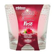 Glade Peaceful Rose & Wood sviečka 129 g