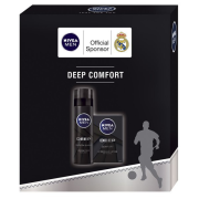 NIVEA Men Deep Comfort, Pánska darčeková kazeta pre čistú pokožku a holenie bez poranenia