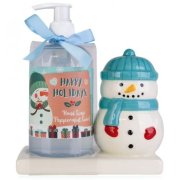 ACCENTRA Snowman mydlo s pumpičkou na keramickom podstavci 350 ml