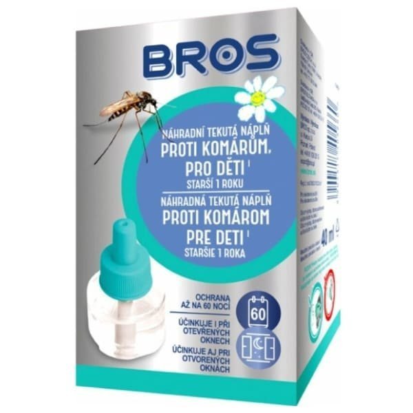 Bros náhradná tekutá náplň proti komárom pre deti 40 ml