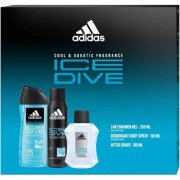 Adidas Ice Dive sprchový gél 250 ml + deo 150 ml + voda po holení 100 ml