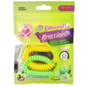 Citronella repelentný náramok žltý, zelený 3 ks