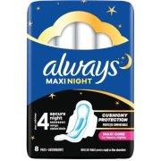 Always Maxi Night - nočné hygienické vložky s krídelkami (8ks)