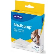 Medicomp kompresy z netkanej textílie, sterilné 7,5 x 7,5 cm