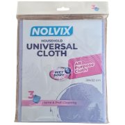 NOLVIX univerzálna utierka 38 × 32 cm 3 ks mix farieb