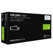 Mercator jednorázové Nitrilové rukavice čierne, č. S, 100 ks